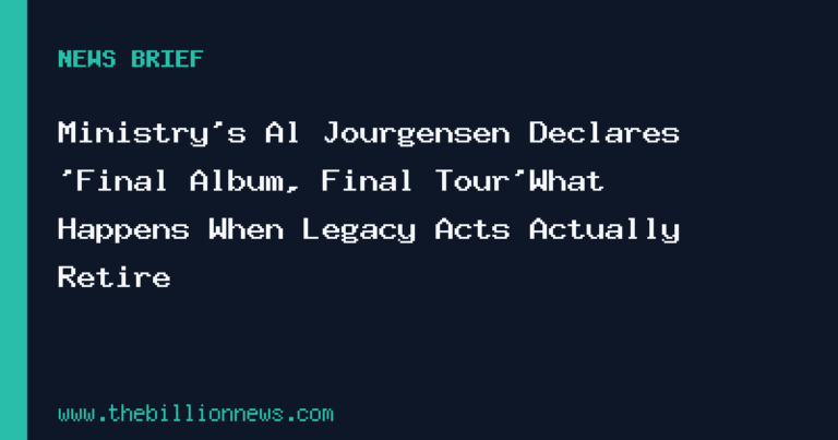 Al Jourgensen speaking during an interview about Ministry's final album and retirement